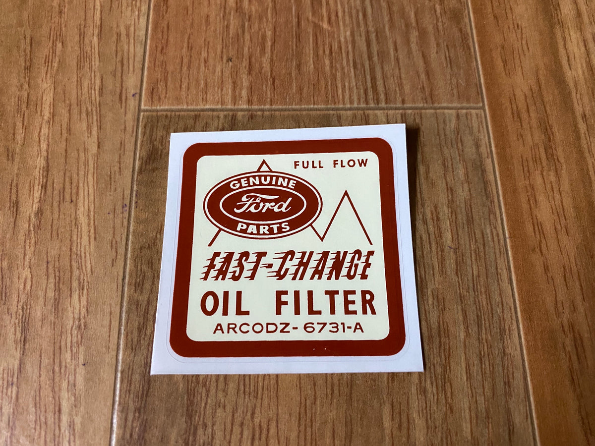 Engine Filter Sticker Oil Filter Decal – Early Falcon Spares