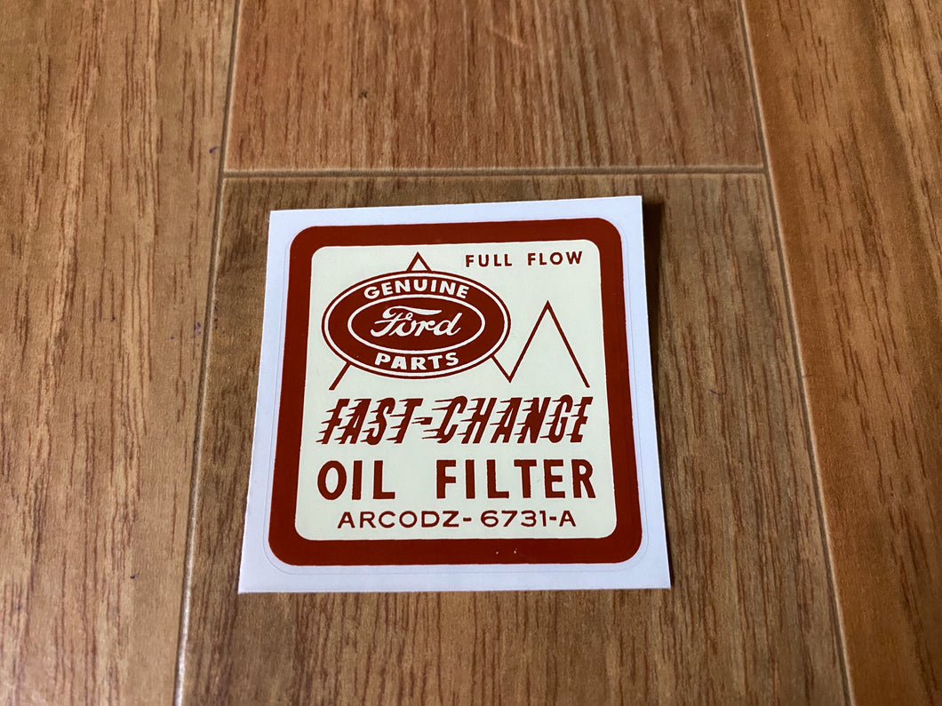 Oil Filter Decal