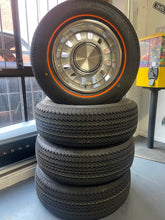 Load image into Gallery viewer, Factory Red Wall Tyre an Twelve Slot Rim Package - Silver/Argent 12 Slot and 14 x 6
