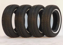 Load image into Gallery viewer, Set of 4 White Band Tyres 185/70R13 Whitewall Galaxy White Wall
