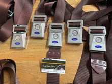 Load image into Gallery viewer, New Reproduction Set of 5 XW XY Burgundy Seat Belts

