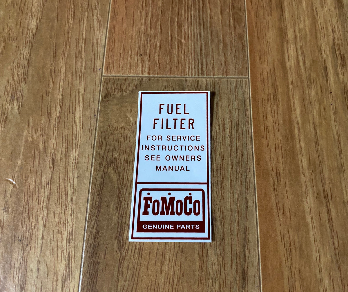 Engine Filter Sticker Fuel Filter Decal – Early Falcon Spares